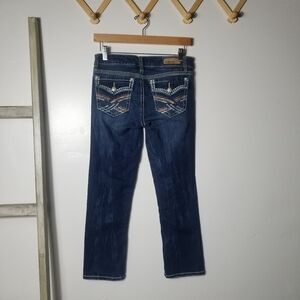 UNIONBAY JUNIORS CROPPED DISTRESS JEANS SIZE 5